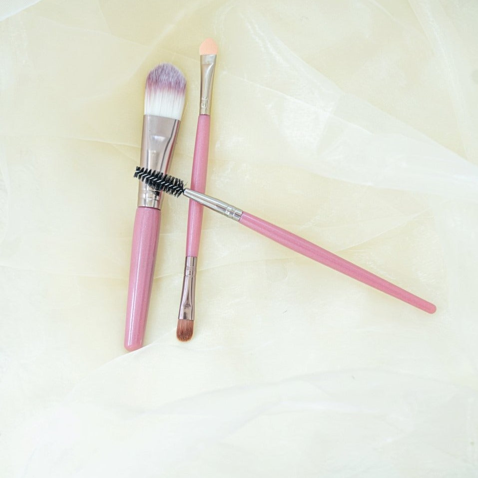 20 pcs Pink Soft Nylon Makeup Brushes