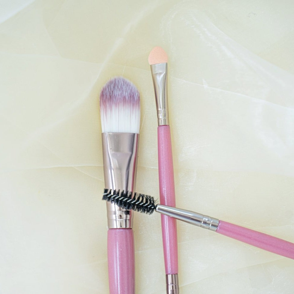 20 pcs Pink Soft Nylon Makeup Brushes